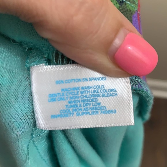 L'Amour Nanette Lepore Blue Polka Dot Floral Skirt - Picture 4 of 5